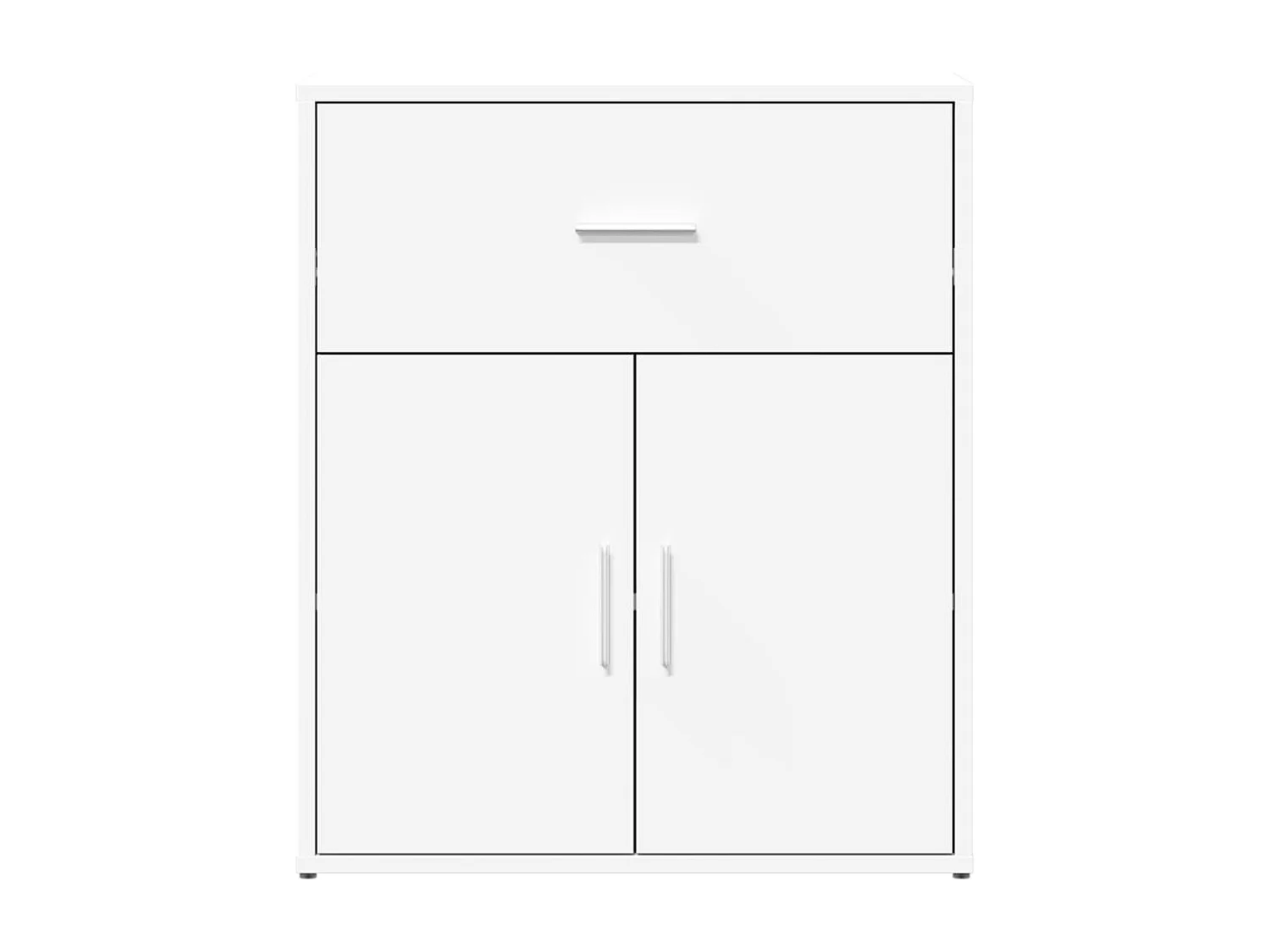 Buffets 2 pièces blanc 60x31x70 cm bois d'ingénierie