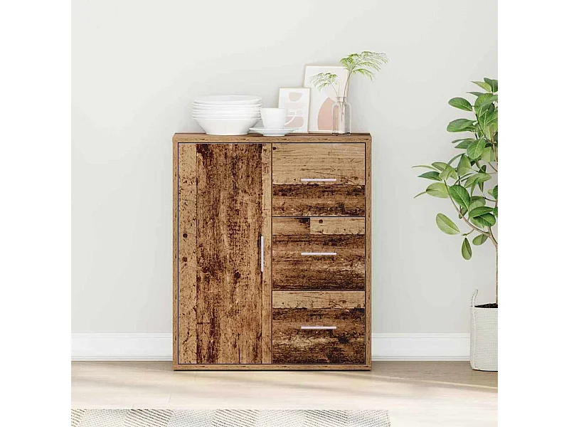 Buffet avec tiroir Vieux bois 60 x 31 x 70 cm Bois d'ingénierie
