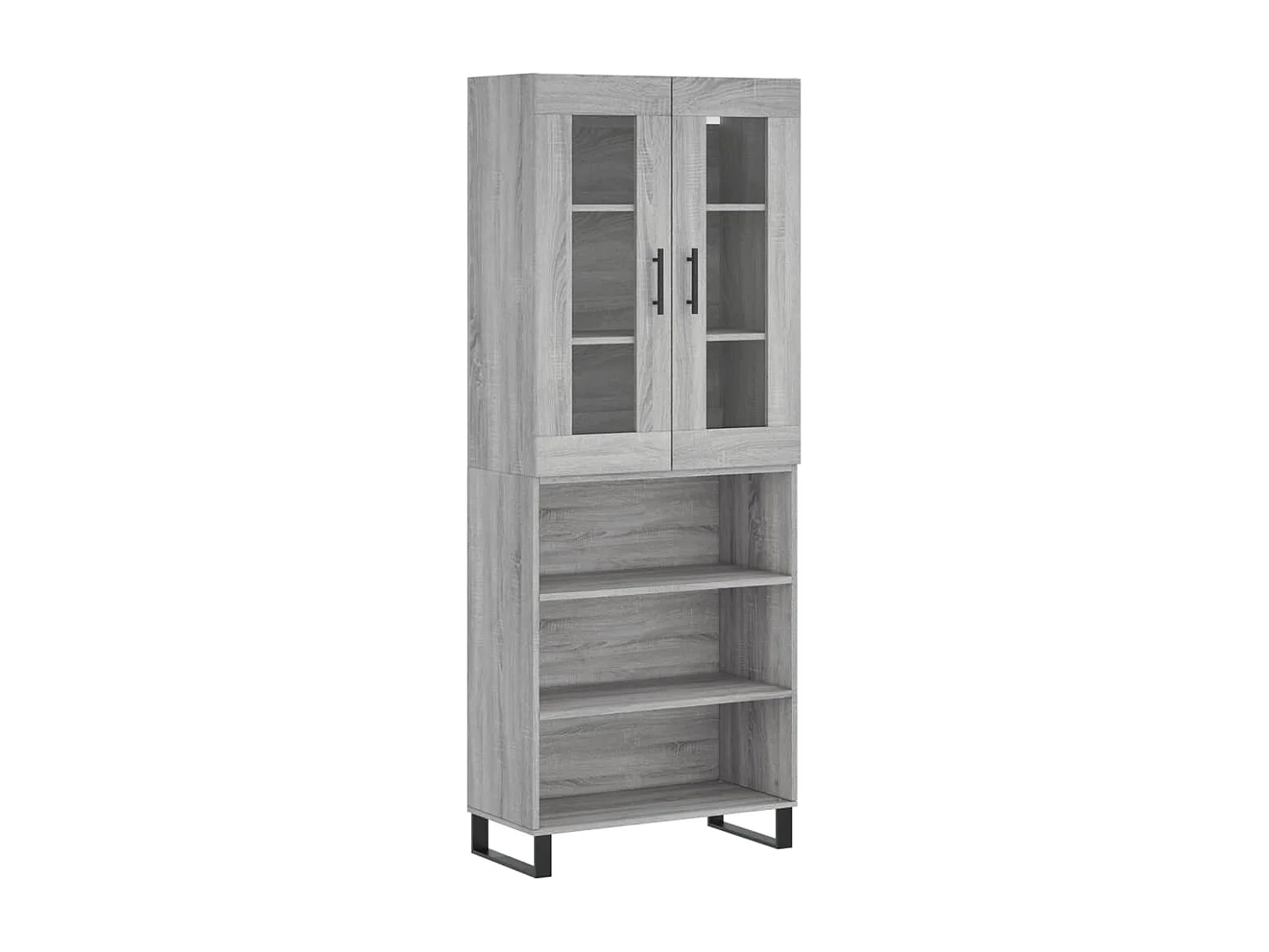 Buffet haut Sonoma gris 69,5x34x180 cm Bois d'ingénierie