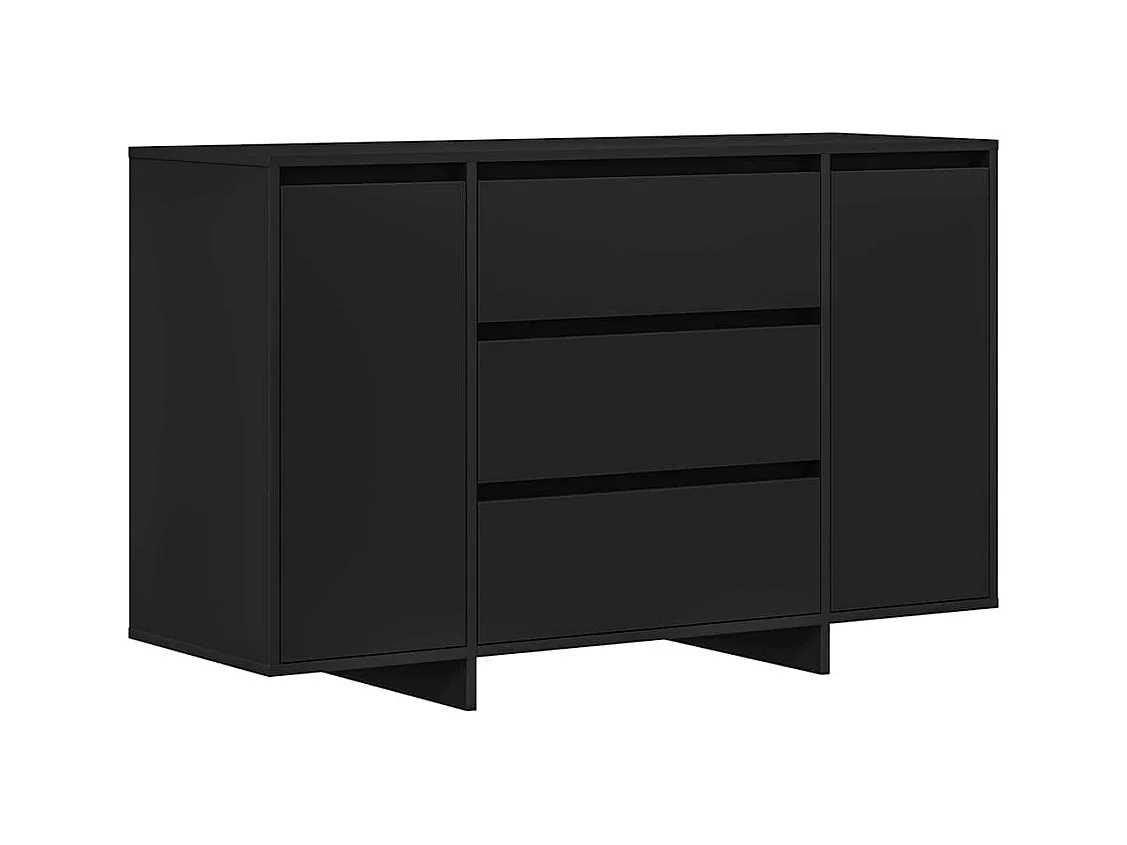 Buffet avec tiroir Noir 120 x 41 x 75 cm Bois d'ingénierie