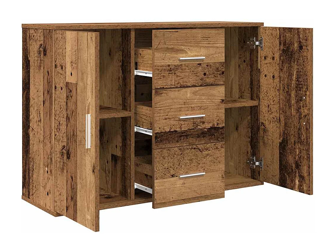 Buffet vieux bois 90x29,5x65 cm bois d'ingénierie