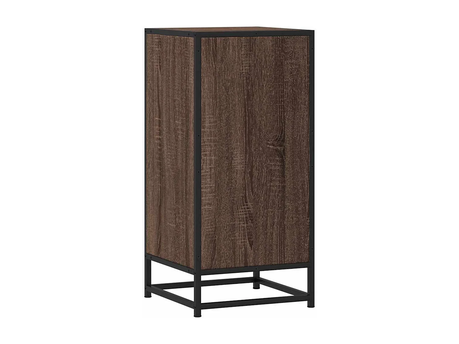 Buffet chêne marron 35,5x35x76 cm bois d'ingénierie et métal