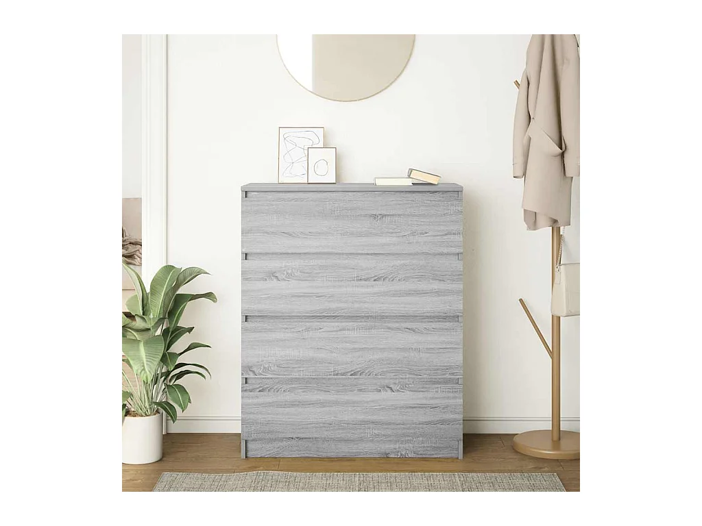 Buffet sonoma gris 80x35x99 cm bois d'ingénierie