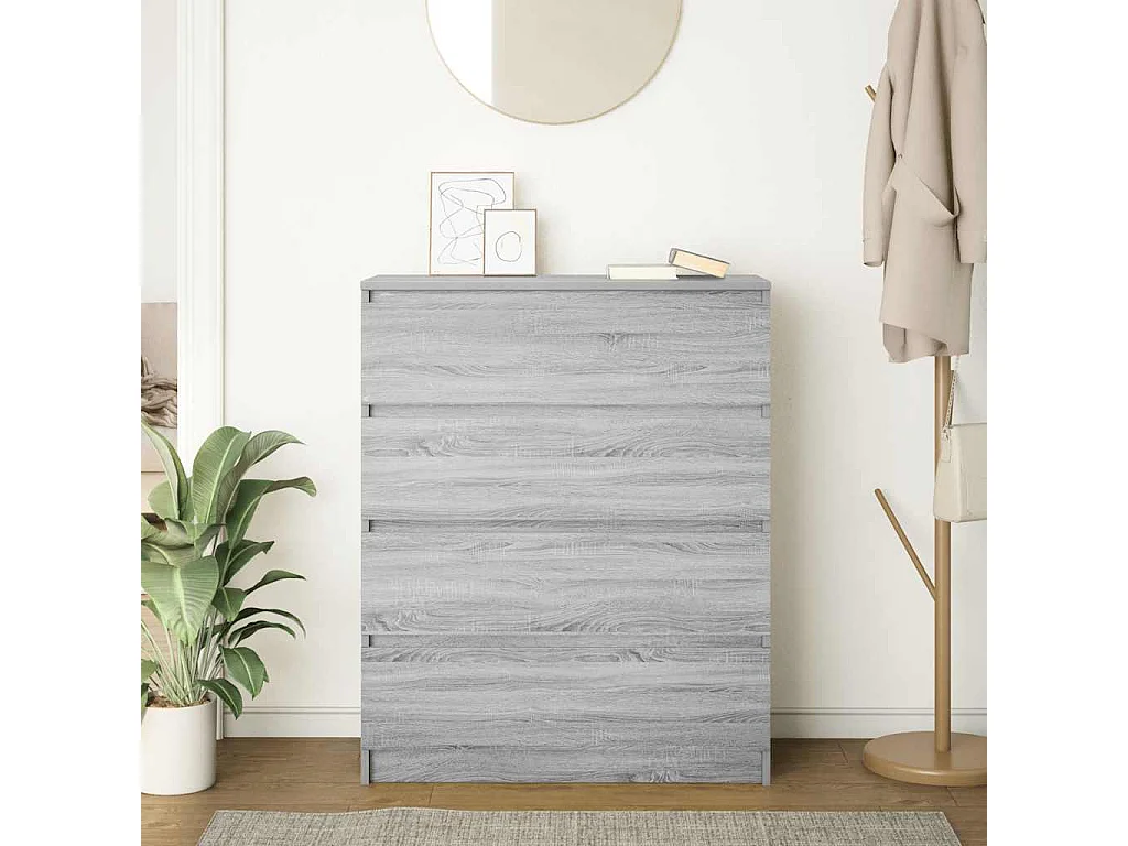 Buffet sonoma gris 80x35x99 cm bois d'ingénierie