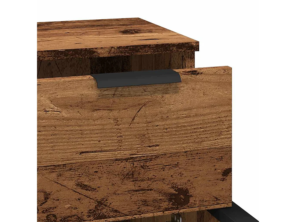 Buffet vieux bois 30x30x70 cm bois d'ingénierie