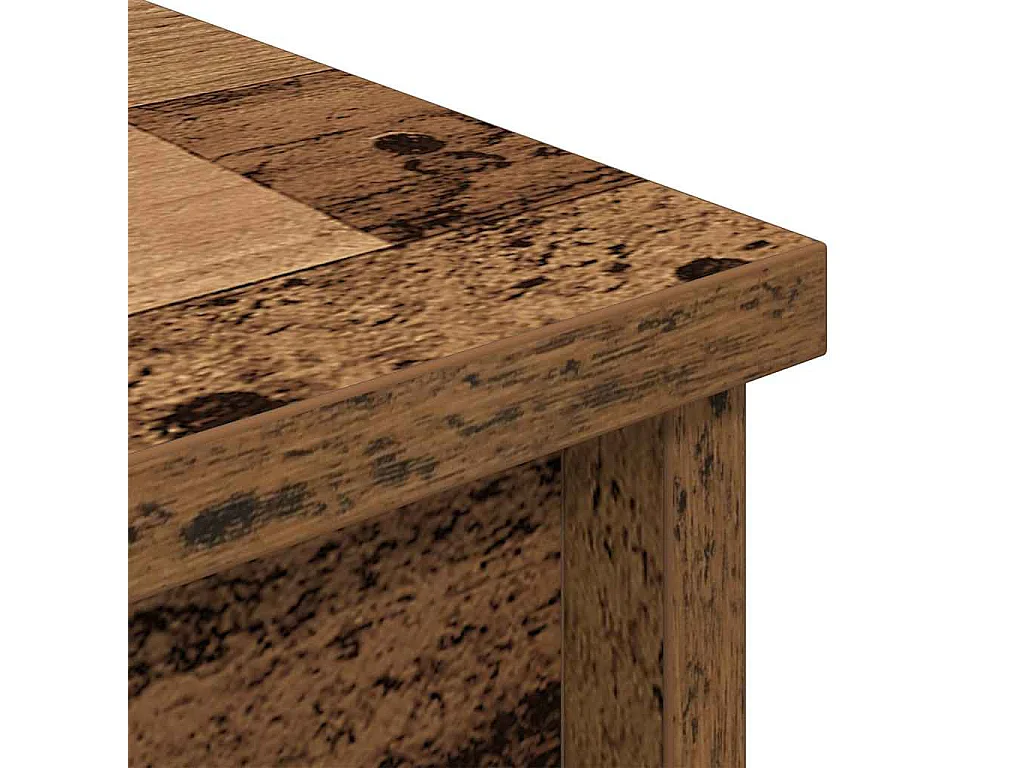 Buffet haut vieux bois 70x35x180 cm bois d'ingénierie