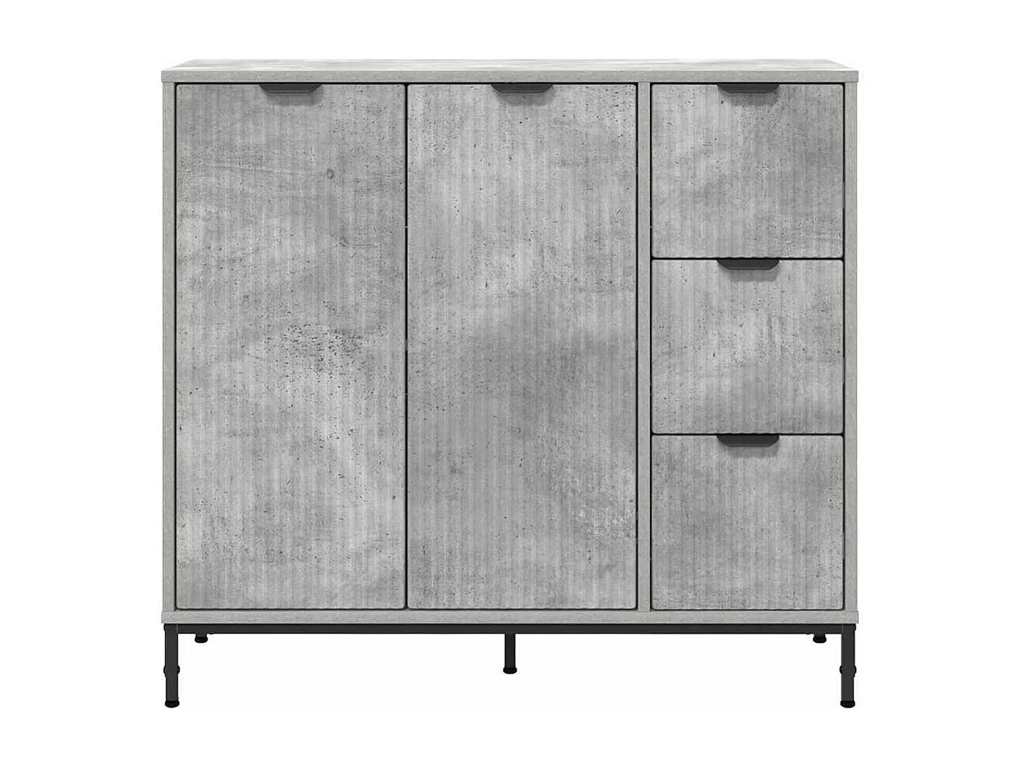 Buffet Gris béton 89,5 x 33 x 82 cm Bois d'ingénierie