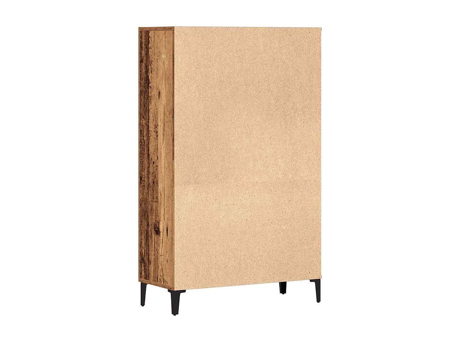 Buffet haut vieux bois 70x31x115 cm bois d'ingénierie