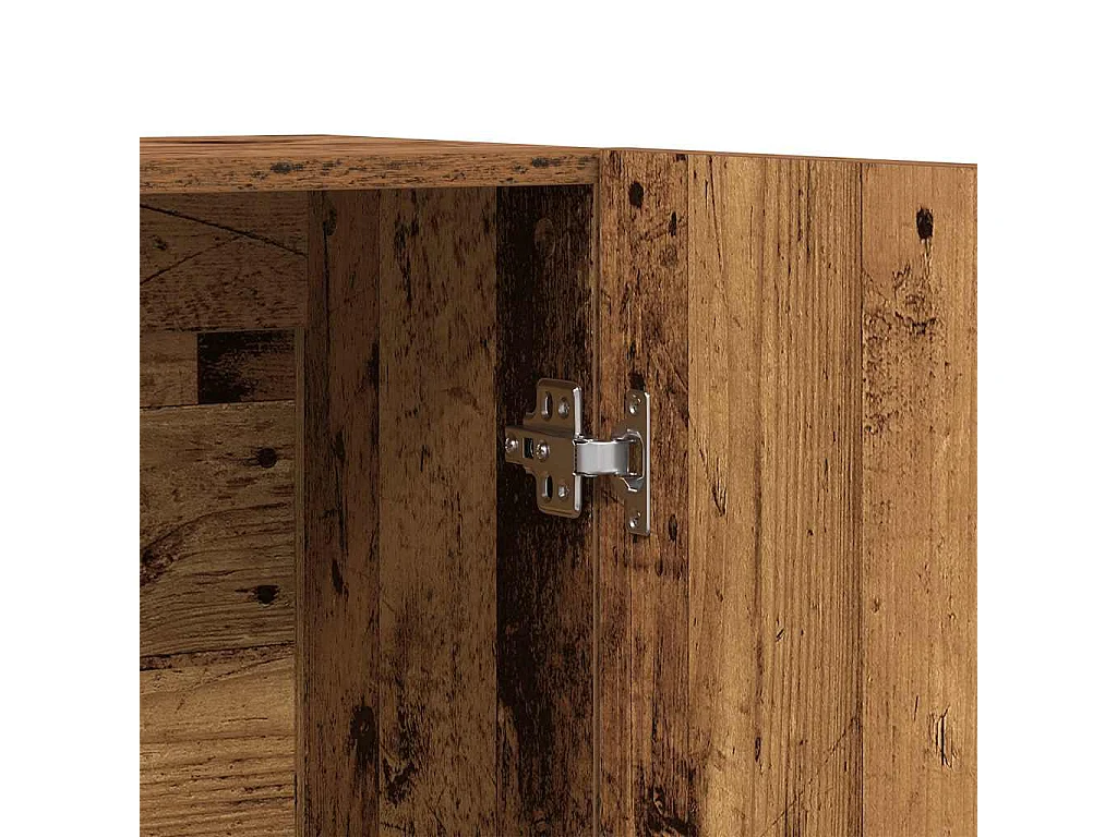 Buffet haut vieux bois 70x31x115 cm bois d'ingénierie