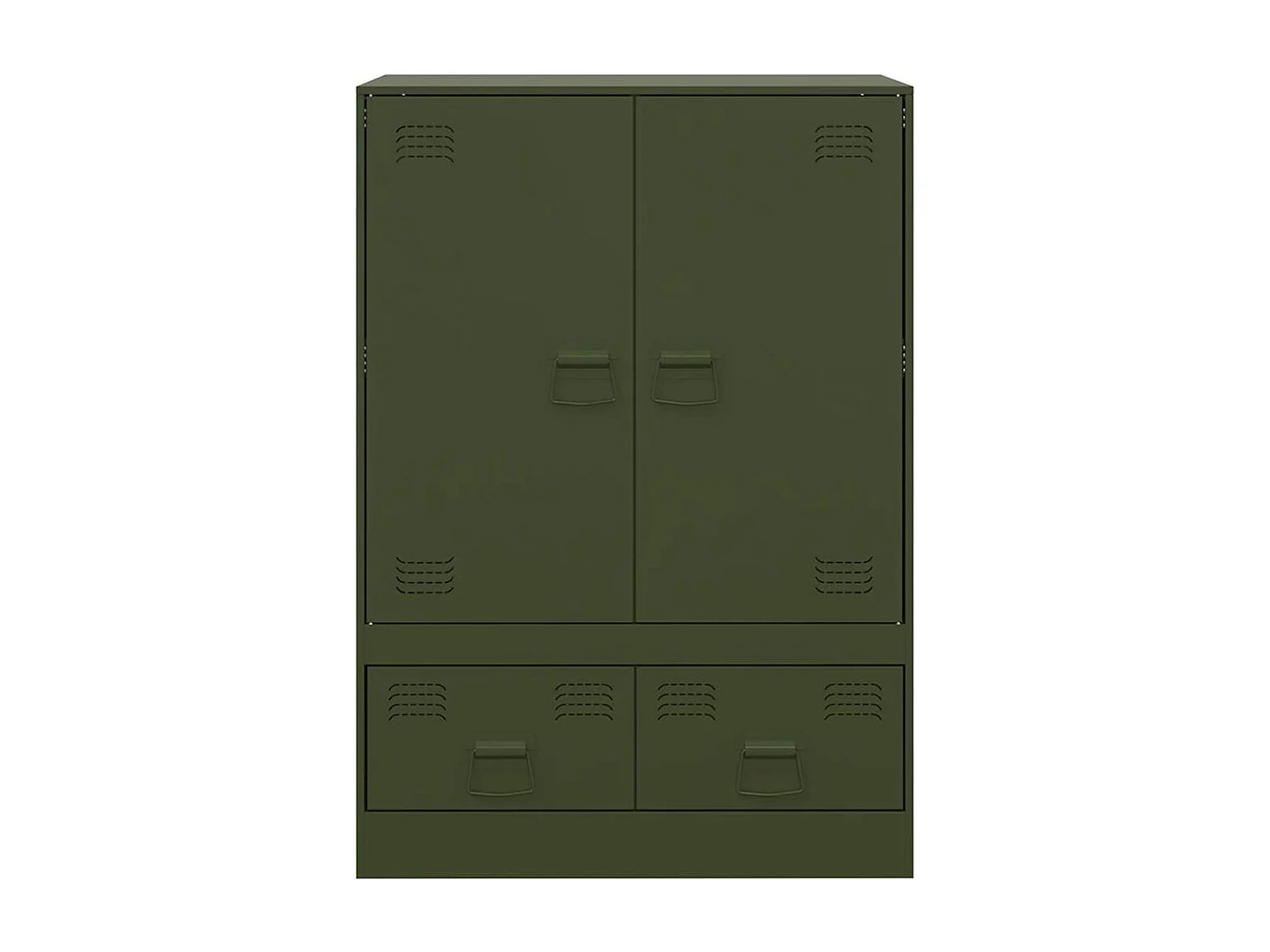 Buffet vert olive 67x39x95 cm acier