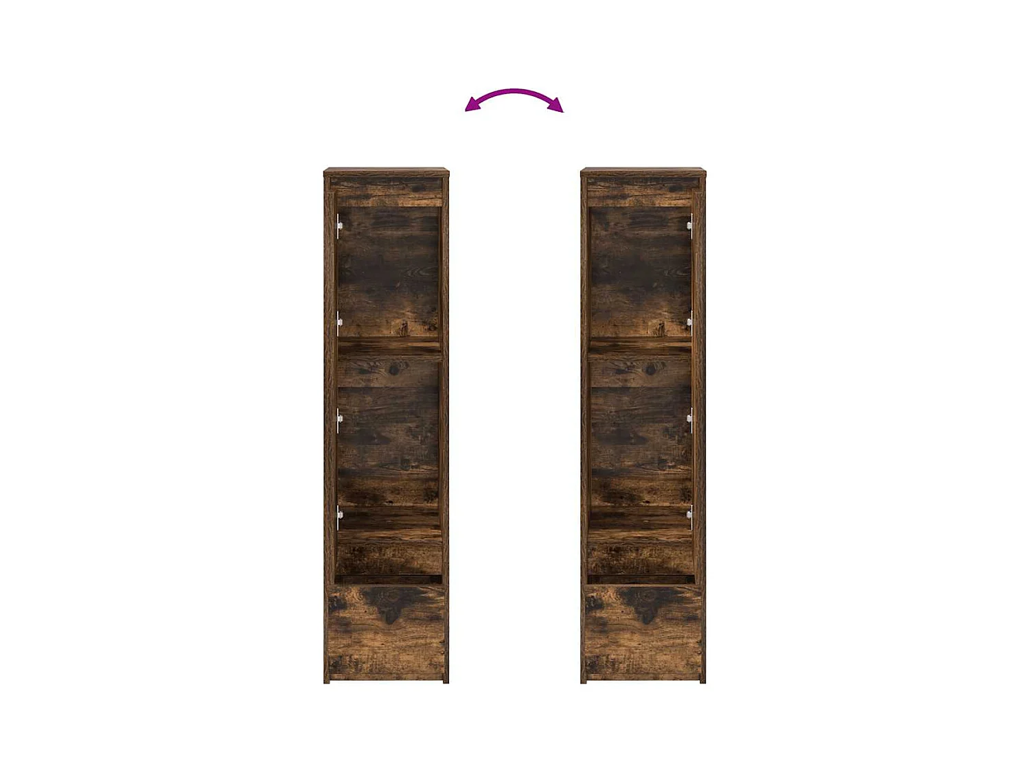 Buffet haut chêne fumé 29,5x34x119,5 cm bois d'ingénierie