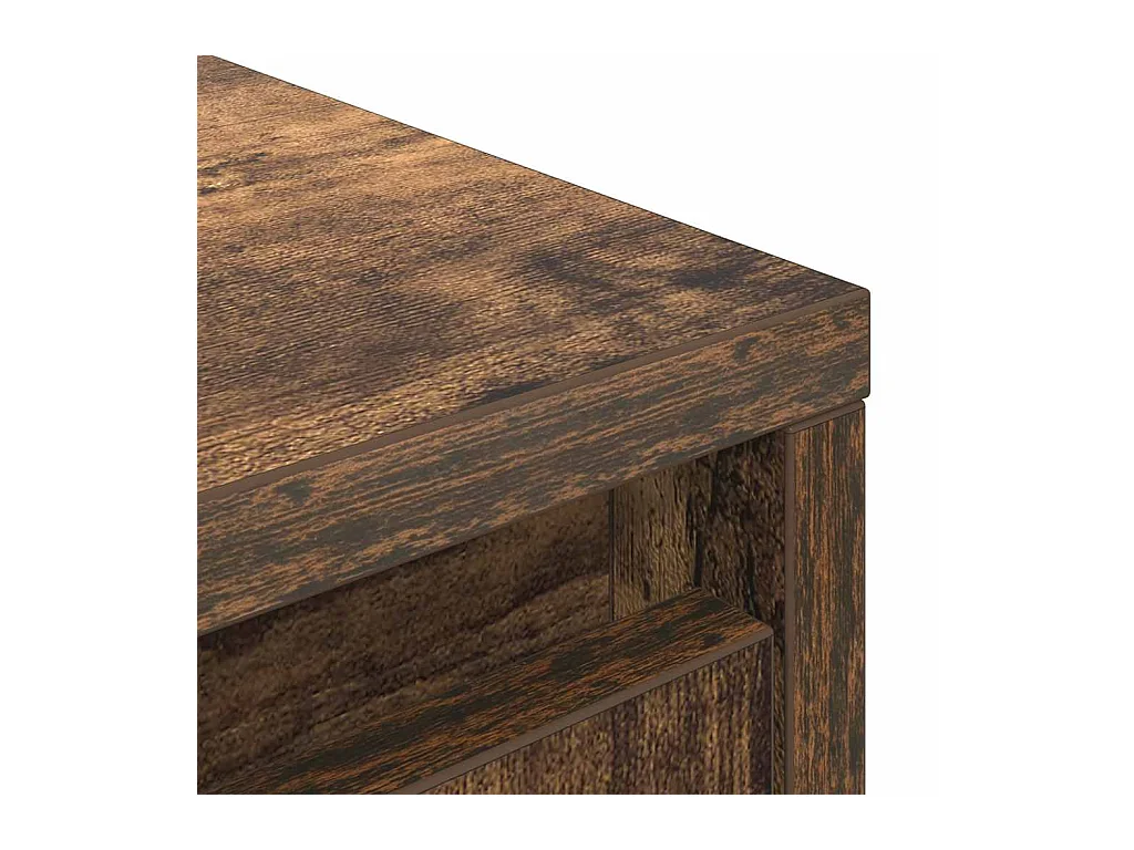 Buffet haut chêne fumé 29,5x34x119,5 cm bois d'ingénierie