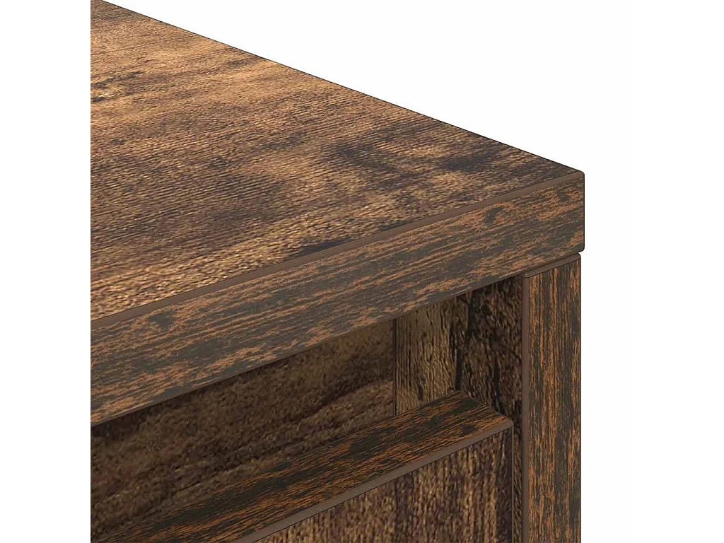 Buffet haut chêne fumé 29,5x34x119,5 cm bois d'ingénierie