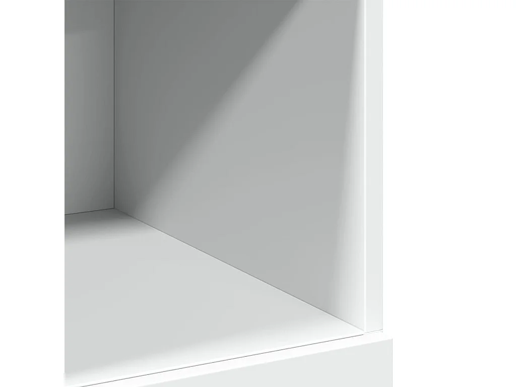 Buffet haut blanc 80x42,5x124 cm bois d'ingénierie