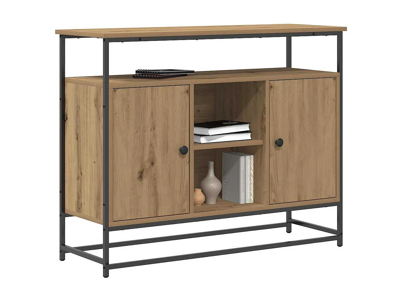 Buffet chêne artisanal 100 x 35 x 80 cm Bois d'ingénierie