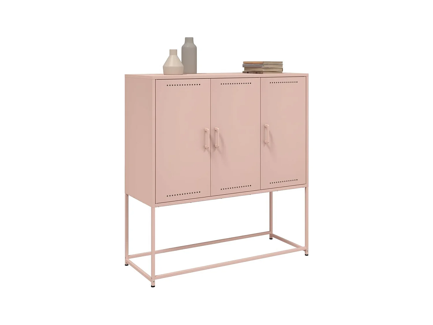 Buffet haut rose 100,5x39x107 cm acier
