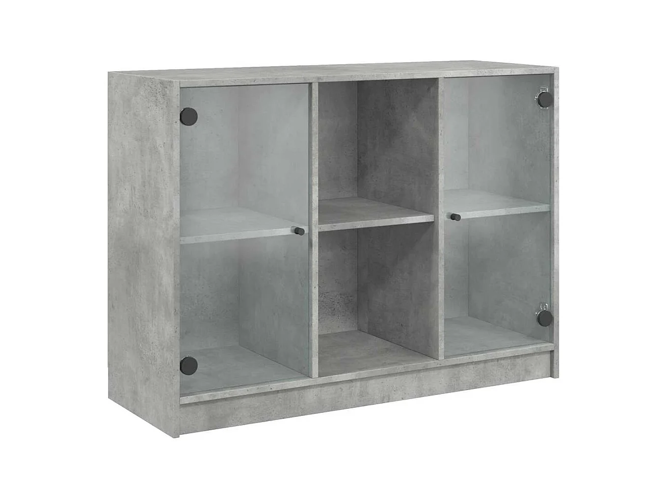 Buffet gris béton 102x37x75,5 cm bois d'ingénierie