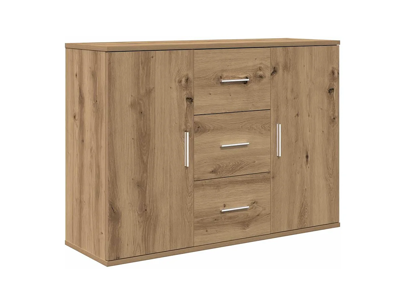 Buffet chêne artisanal 90x29,5x65 cm bois d'ingénierie