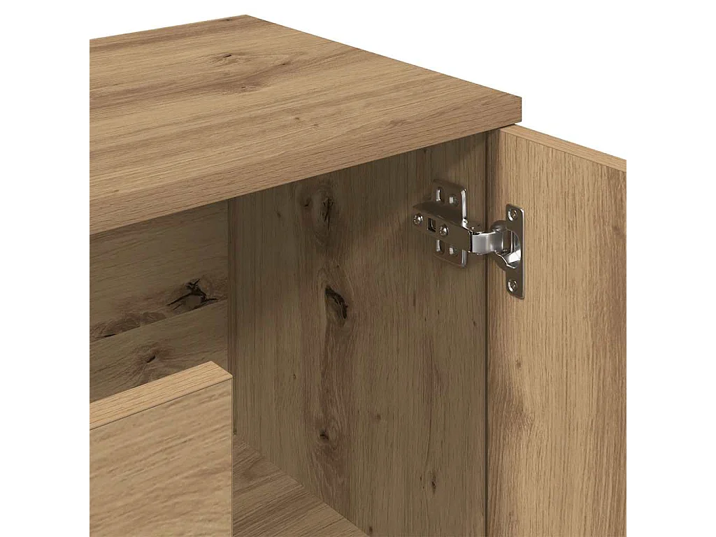 Buffet chêne artisanal 90x29,5x65 cm bois d'ingénierie