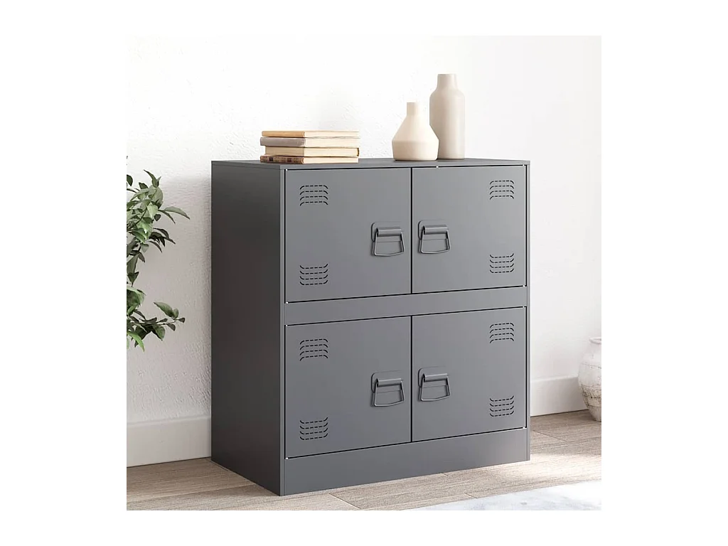 Buffet anthracite 67x39x73 cm acier