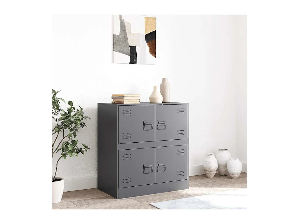 Buffet anthracite 67x39x73 cm acier