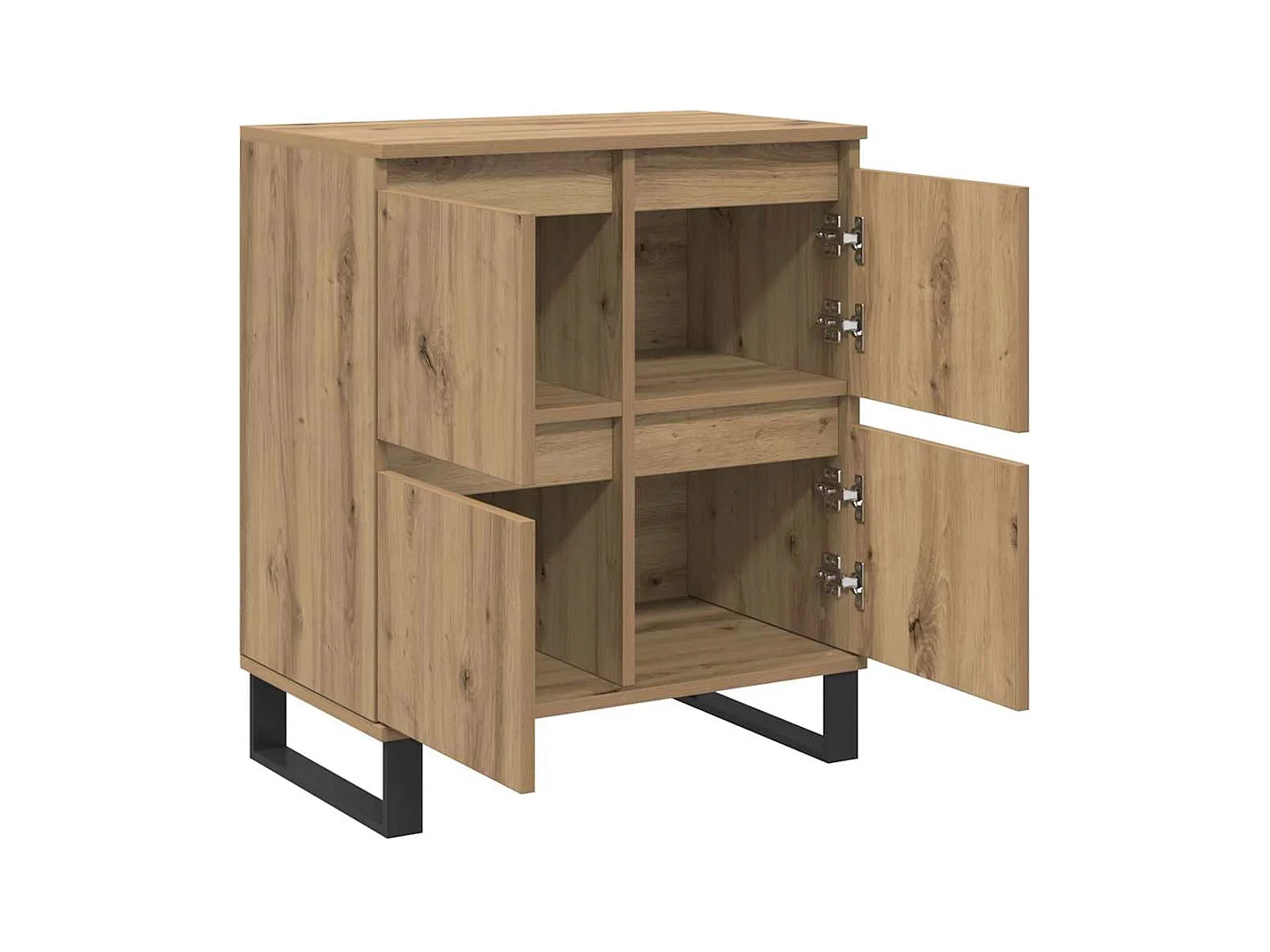 Buffets 2 pièces chêne artisanal 120 x 35 x 70 cm