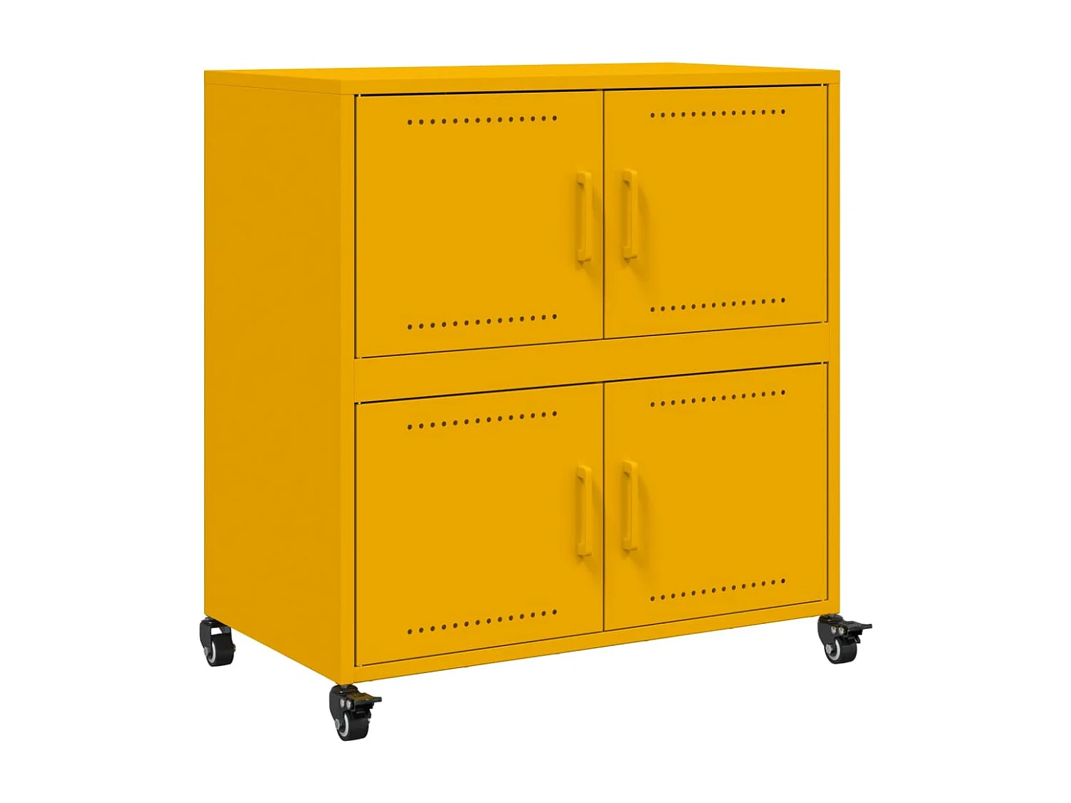 Buffet jaune moutarde 68x39x72 cm acier