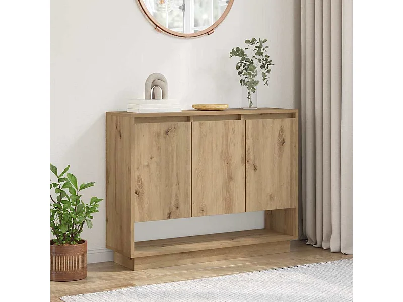 Buffet chêne artisanal 97 x 29 x 75 cm Bois d'ingénierie