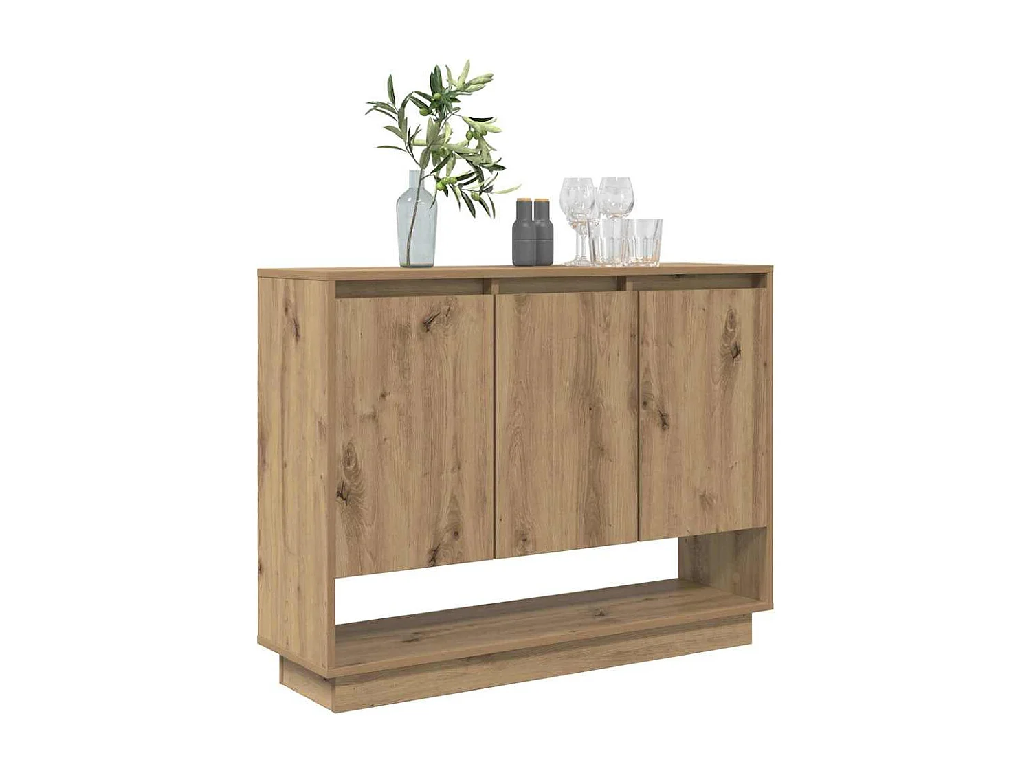 Buffet chêne artisanal 97 x 29 x 75 cm Bois d'ingénierie