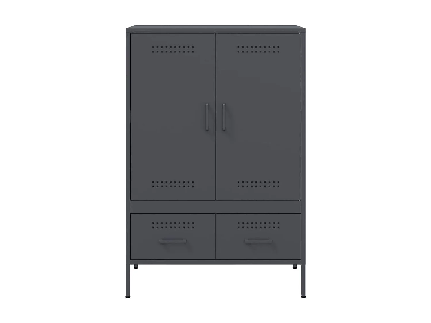 Buffet haut anthracite 68x39x101,5 cm acier