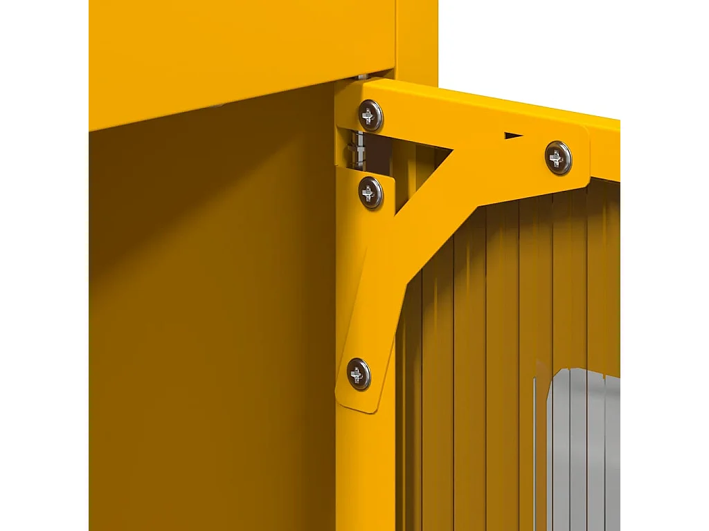 Buffet haut jaune moutarde 68x39x123 cm acier