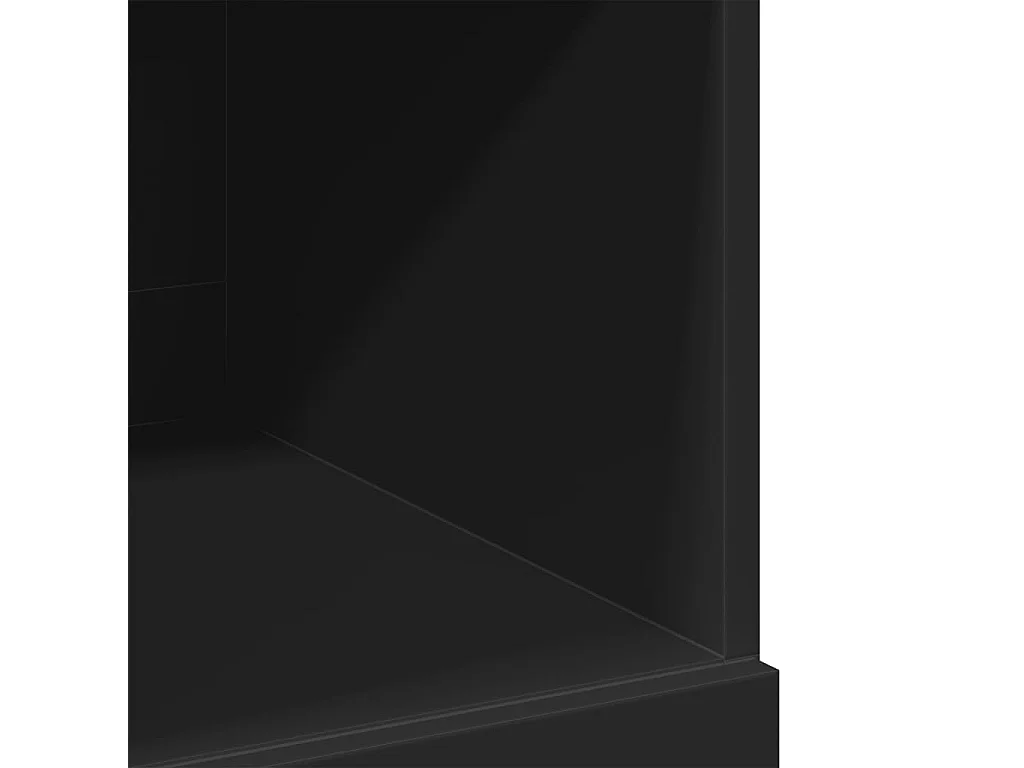 Buffet haut noir 80x42,5x124 cm bois d'ingénierie