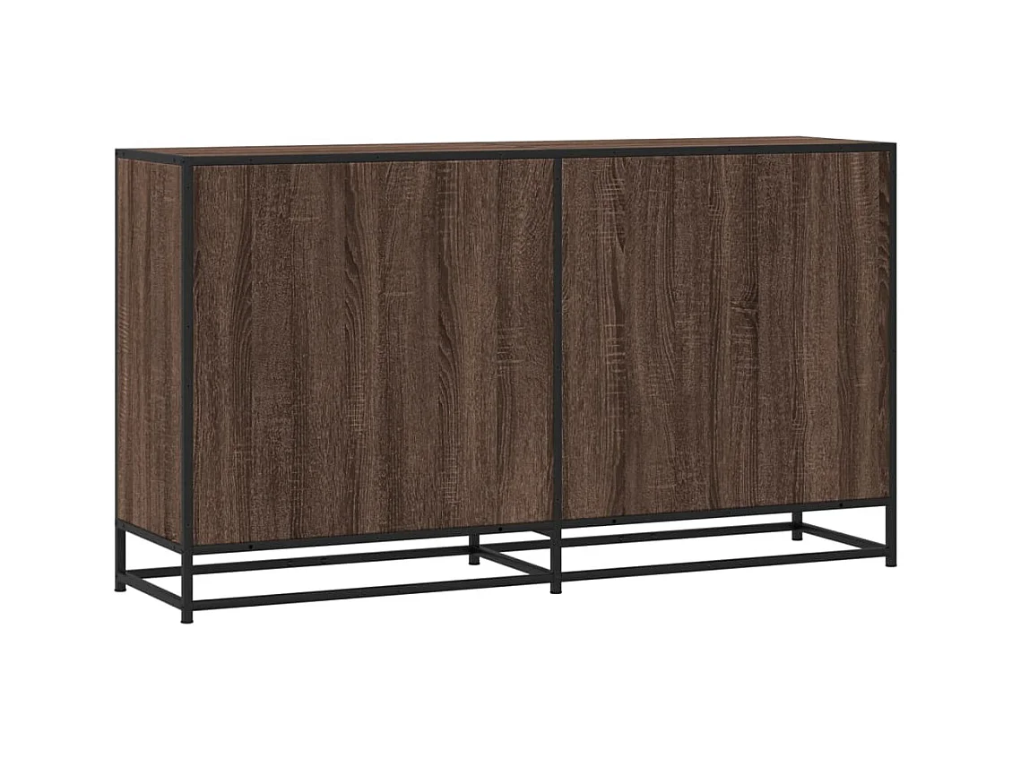 Buffet chêne marron 134x35x76 cm bois d'ingénierie