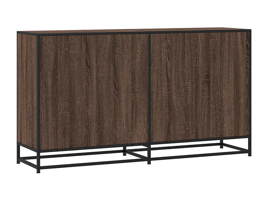Buffet chêne marron 134x35x76 cm bois d'ingénierie