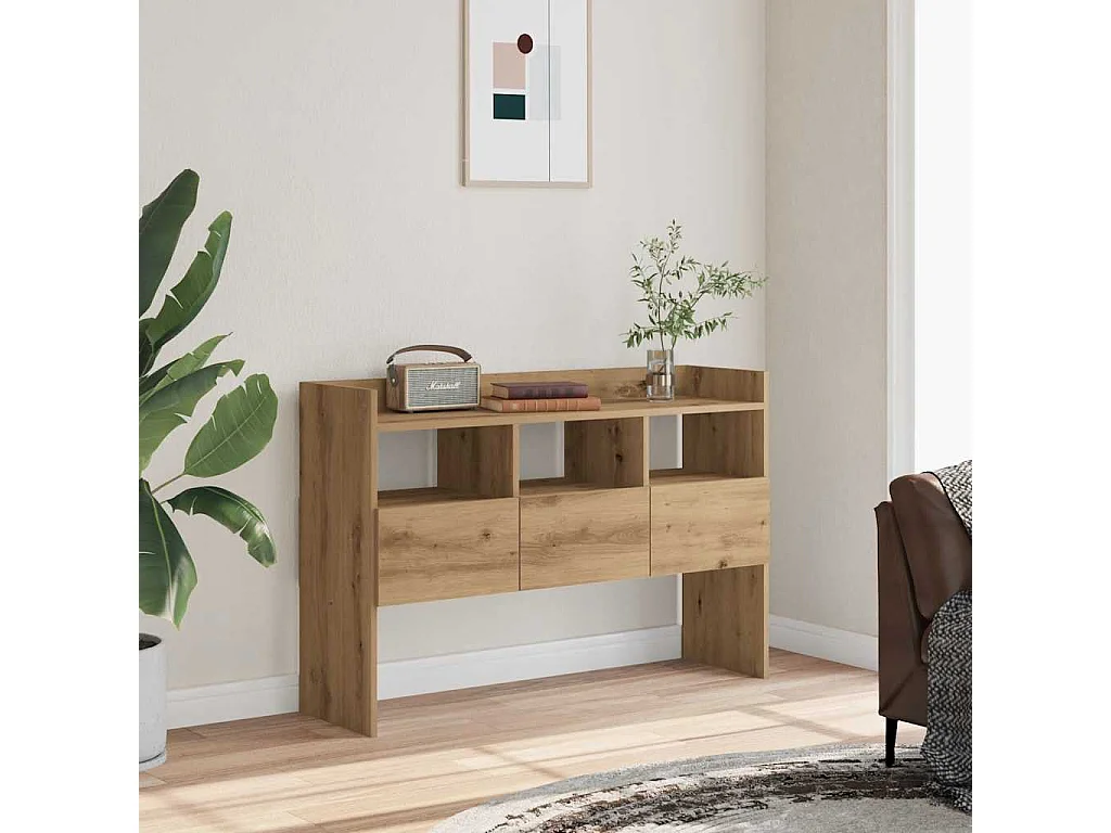 Buffet chêne artisanal 105x30x70 cm bois d'ingénierie