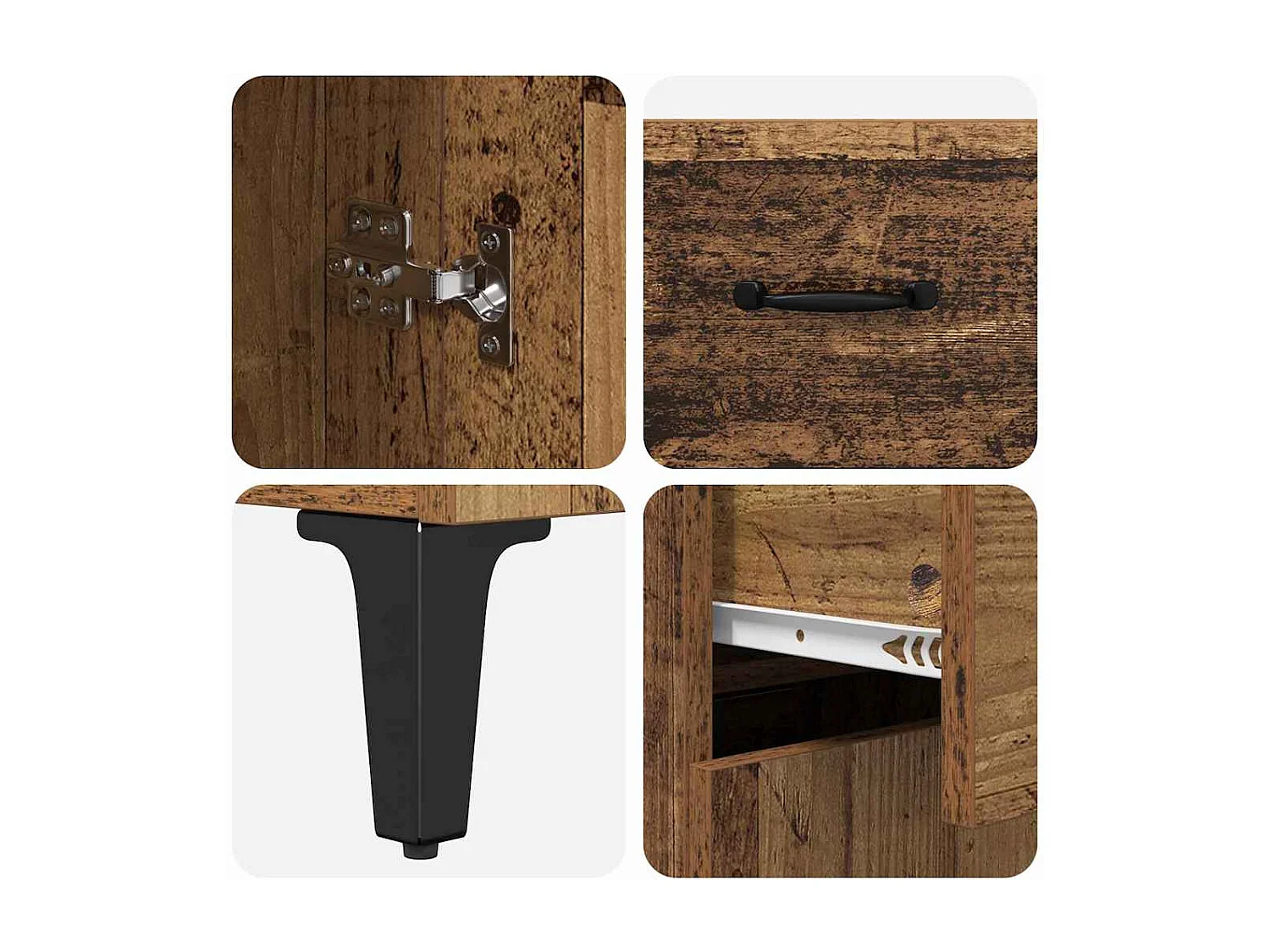 Buffet Bois ancien 34 x 69.5 x 90 cm Bois d'ingénierie