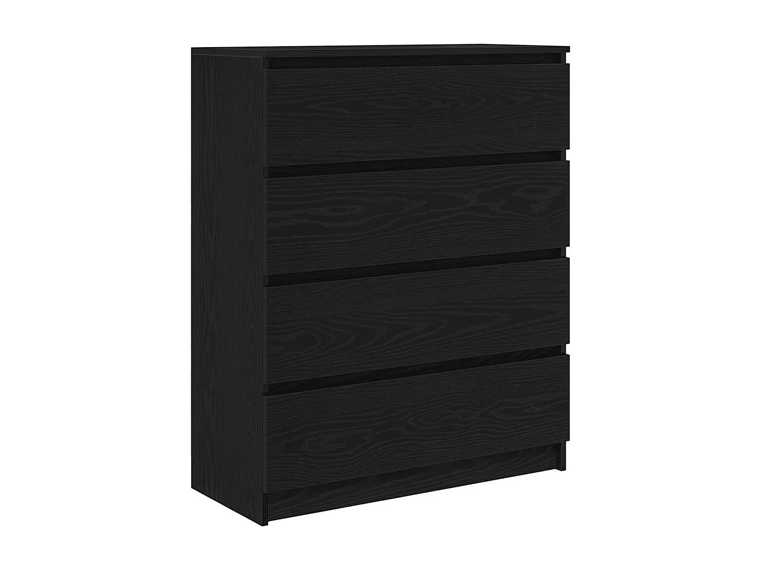 Buffet chêne noir 80x35x99 cm bois d’ingénierie