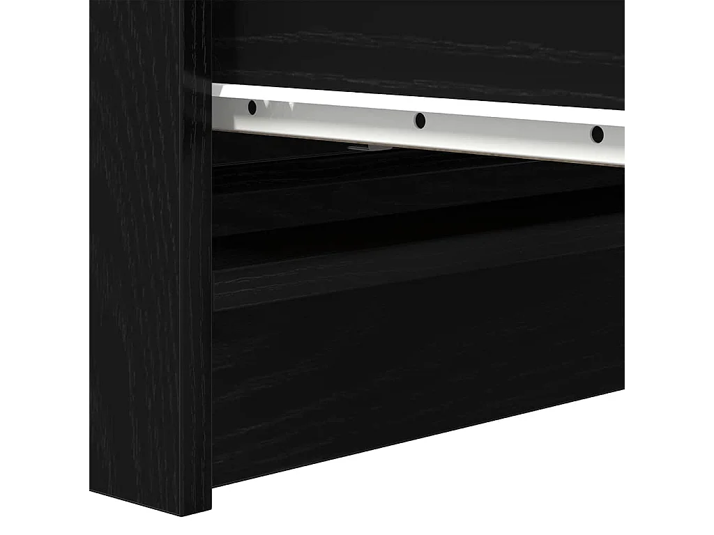 Buffet chêne noir 80x35x99 cm bois d’ingénierie