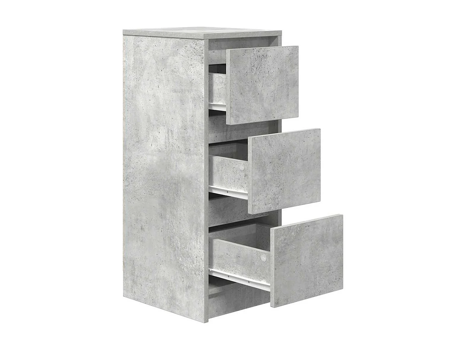Buffet gris béton 29,5x34x76 cm bois d'ingénierie