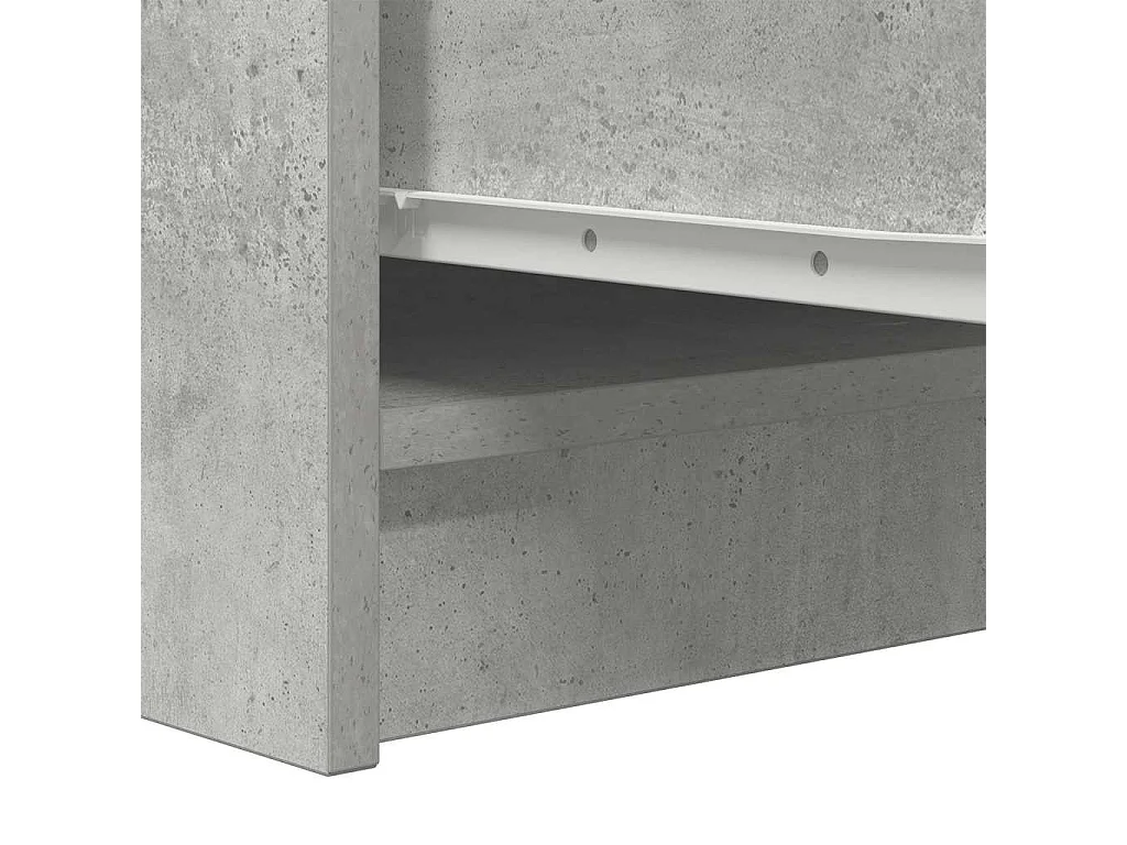 Buffet gris béton 29,5x34x76 cm bois d'ingénierie