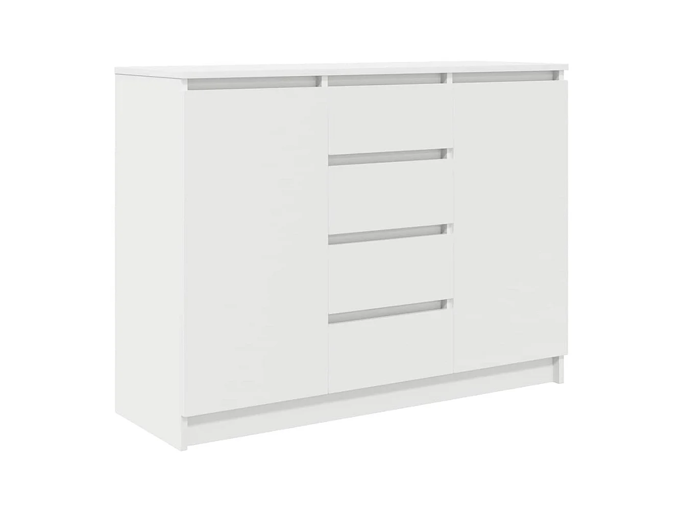 Buffet avec tiroirs blanc 100,5x35x76 cm bois d'ingénierie