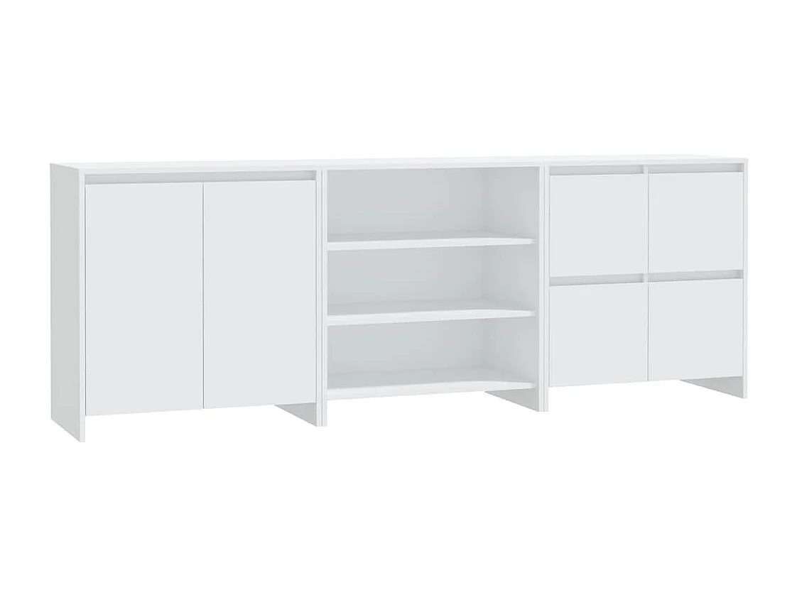 Buffets 3 pièces Blanc Bois d'ingénierie