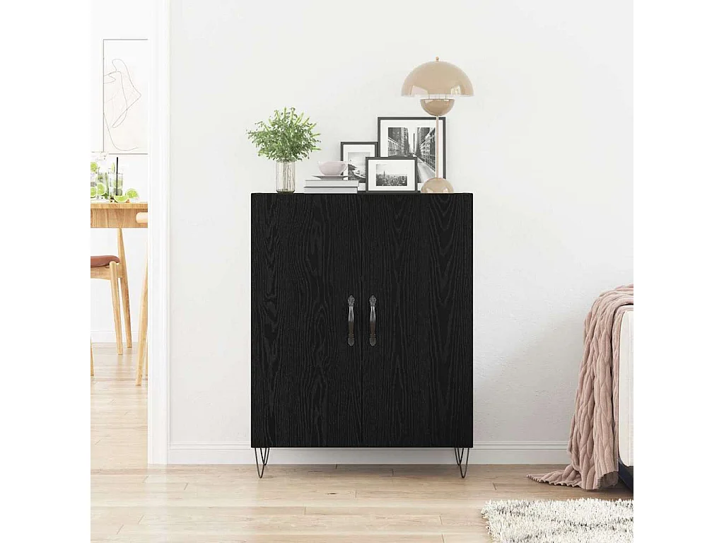 Aparador Roble negro 69.5 x 34 x 90 cm Madera contrachapada
