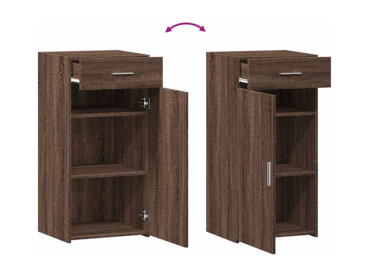 Buffet chêne marron 45x42,5x93 cm bois d'ingénierie