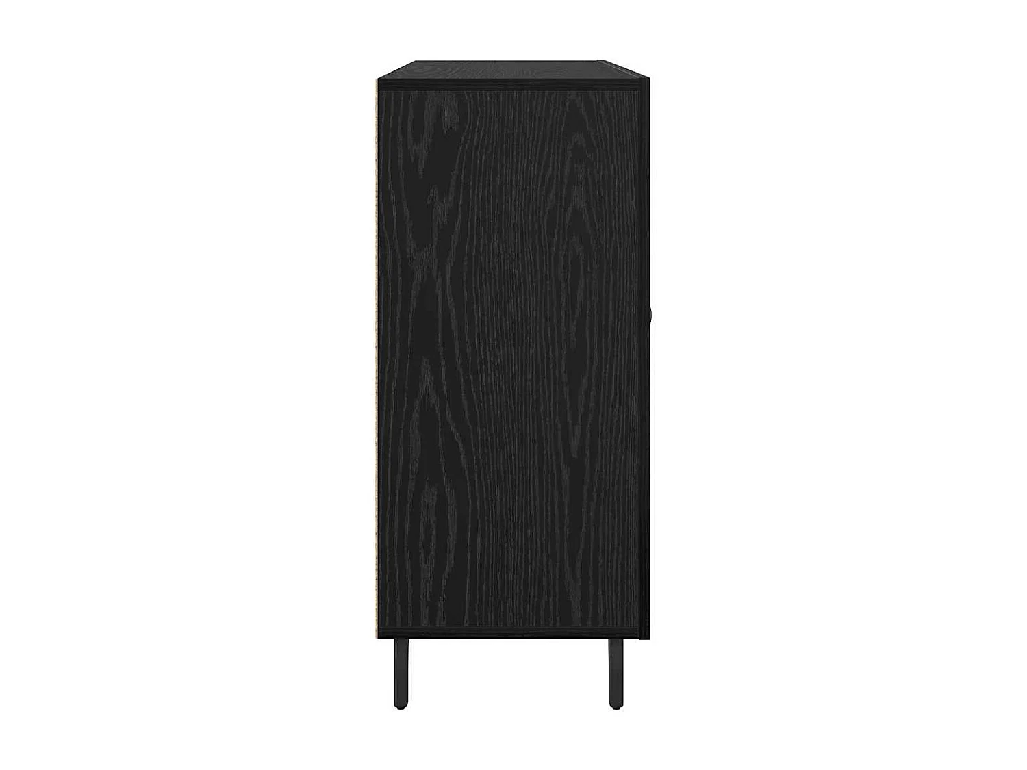 Buffet Noir 90 x 34 x 80 cm Bois d'ingénierie