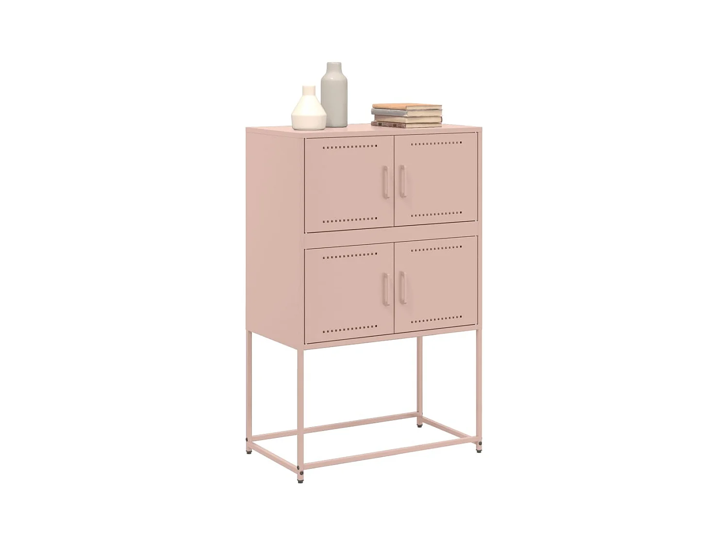 Dressoir 68,5x38,5x107 cm staal roze