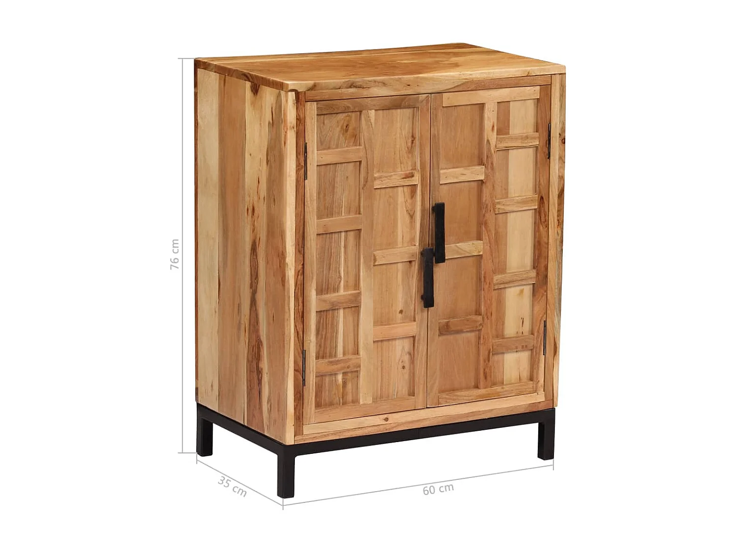 Buffet Bois d'acacia solide 60x35x76 cm Marron