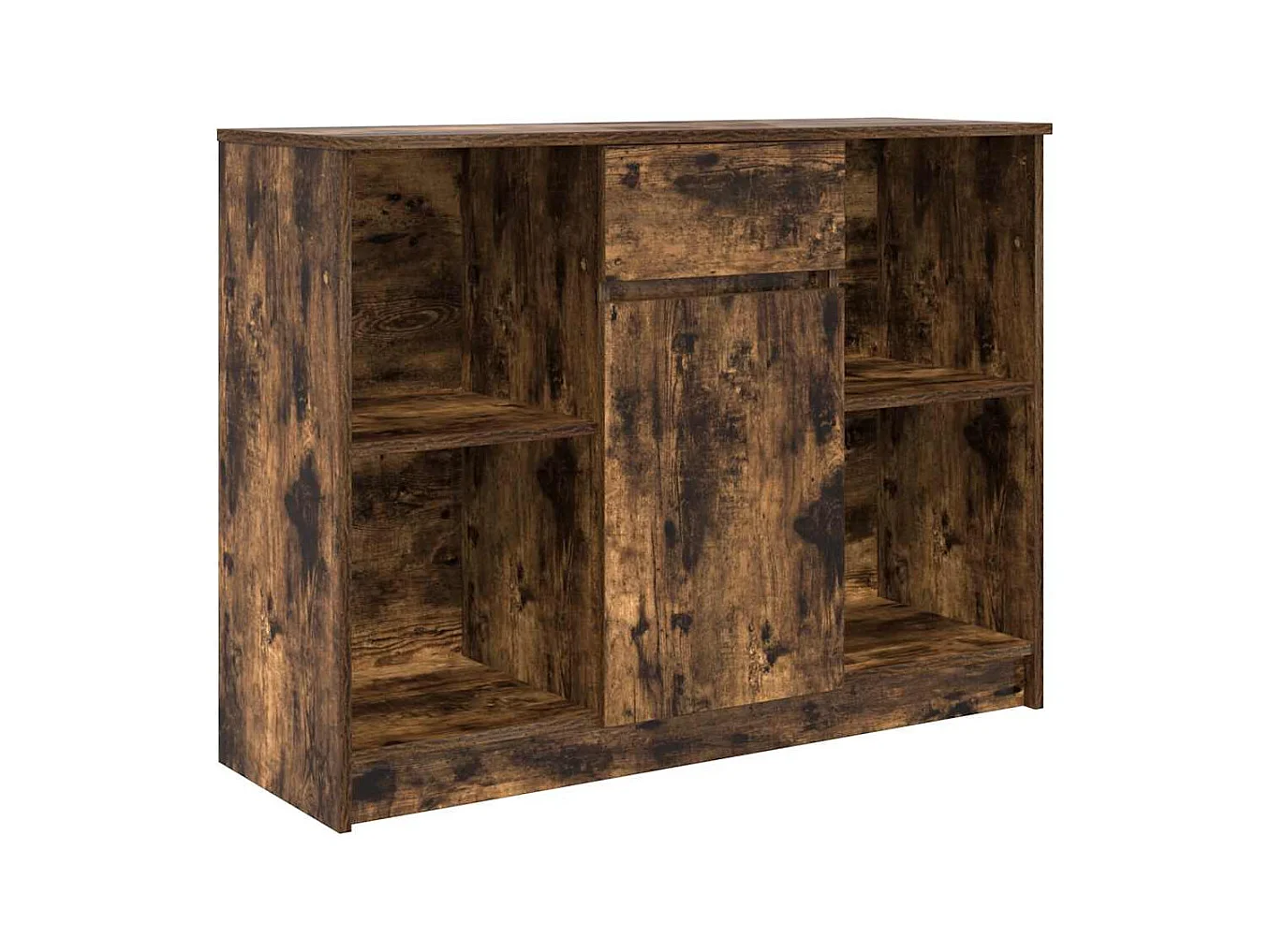 Buffet avec tiroir chêne fumé 101x35x76 cm bois d'ingénierie