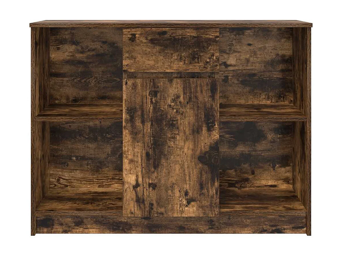 Buffet avec tiroir chêne fumé 101x35x76 cm bois d'ingénierie