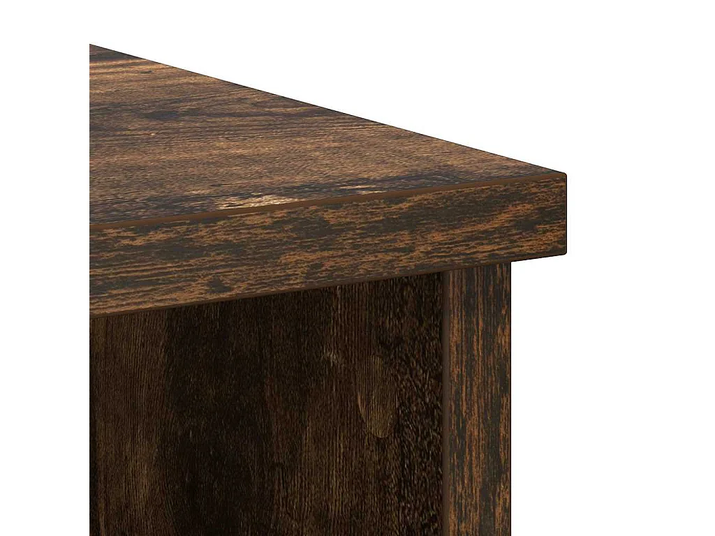 Buffet avec tiroir chêne fumé 101x35x76 cm bois d'ingénierie